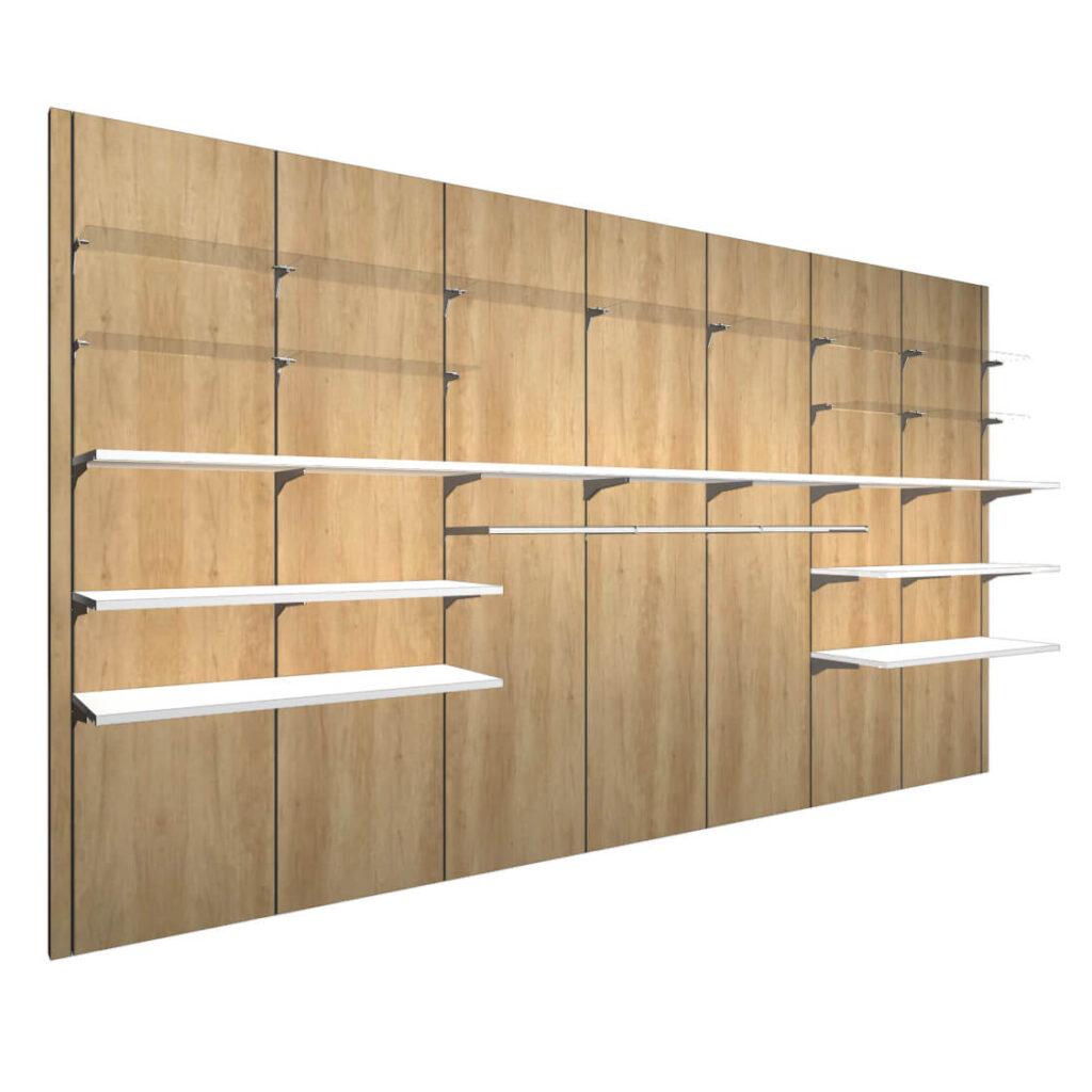Slim double shopfitting system