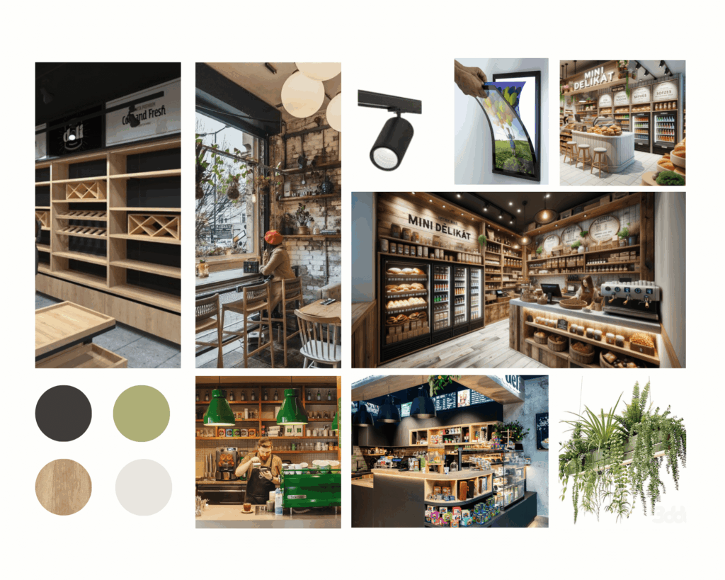 Inspirációs terv példák üzletberendezéshez